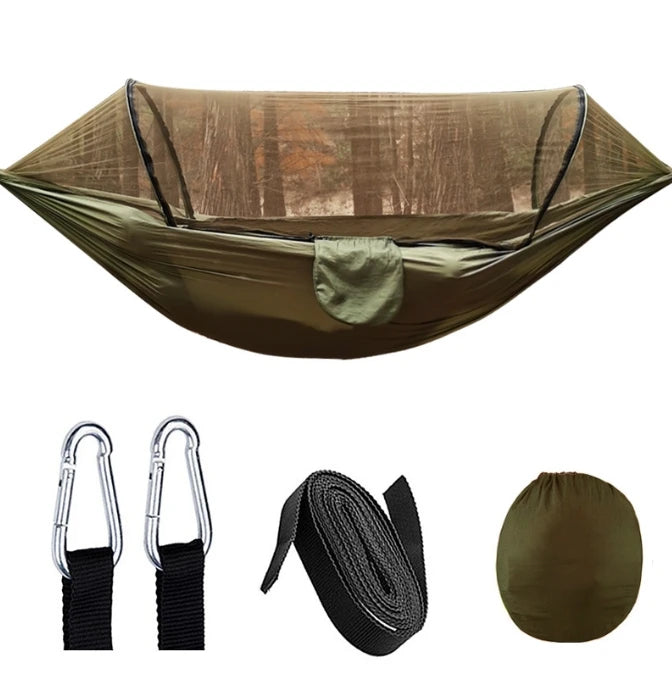 Camping Hammock with Mosquito Net & Tree Straps