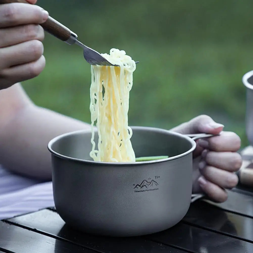 Titanium Camping Pot Collapsible Lightweight Portable Soup Pot For Outdoor Backpacking Hiking Cooking