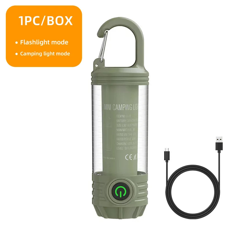 Multi Functional Outdoor LED Camping Lights Rechargeable Flashlights Portable Night Lights Waterproof Travel Lights