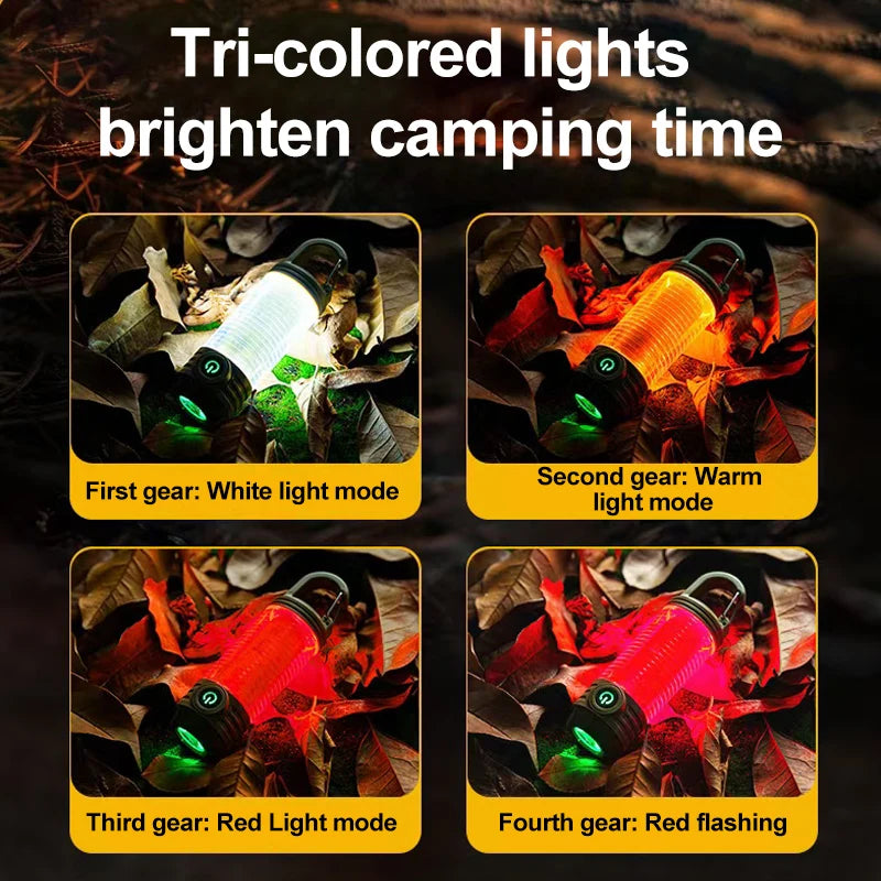 Multi Functional Outdoor LED Camping Lights Rechargeable Flashlights Portable Night Lights Waterproof Travel Lights
