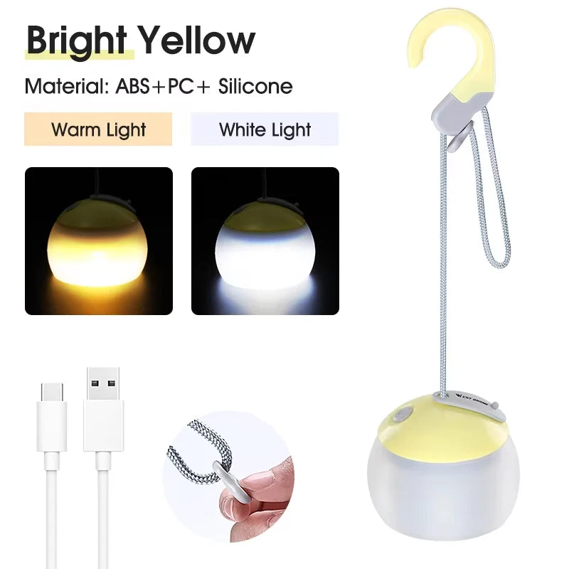 WEST BIKING Camping Tent Hanging Light Portable Camping Lanterns USB Rechargeable Led Light Camp Lamp for Outdoor Emergency