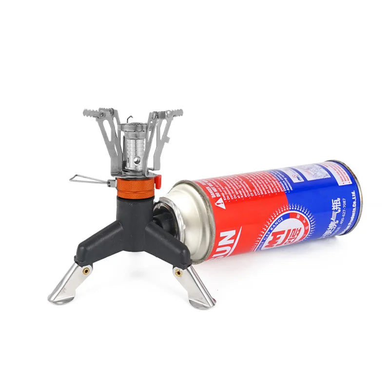 Portable All in One Camping Stove with Converter Compact Lightweight Outdoor Cooking Gear for Hiking Backpacking