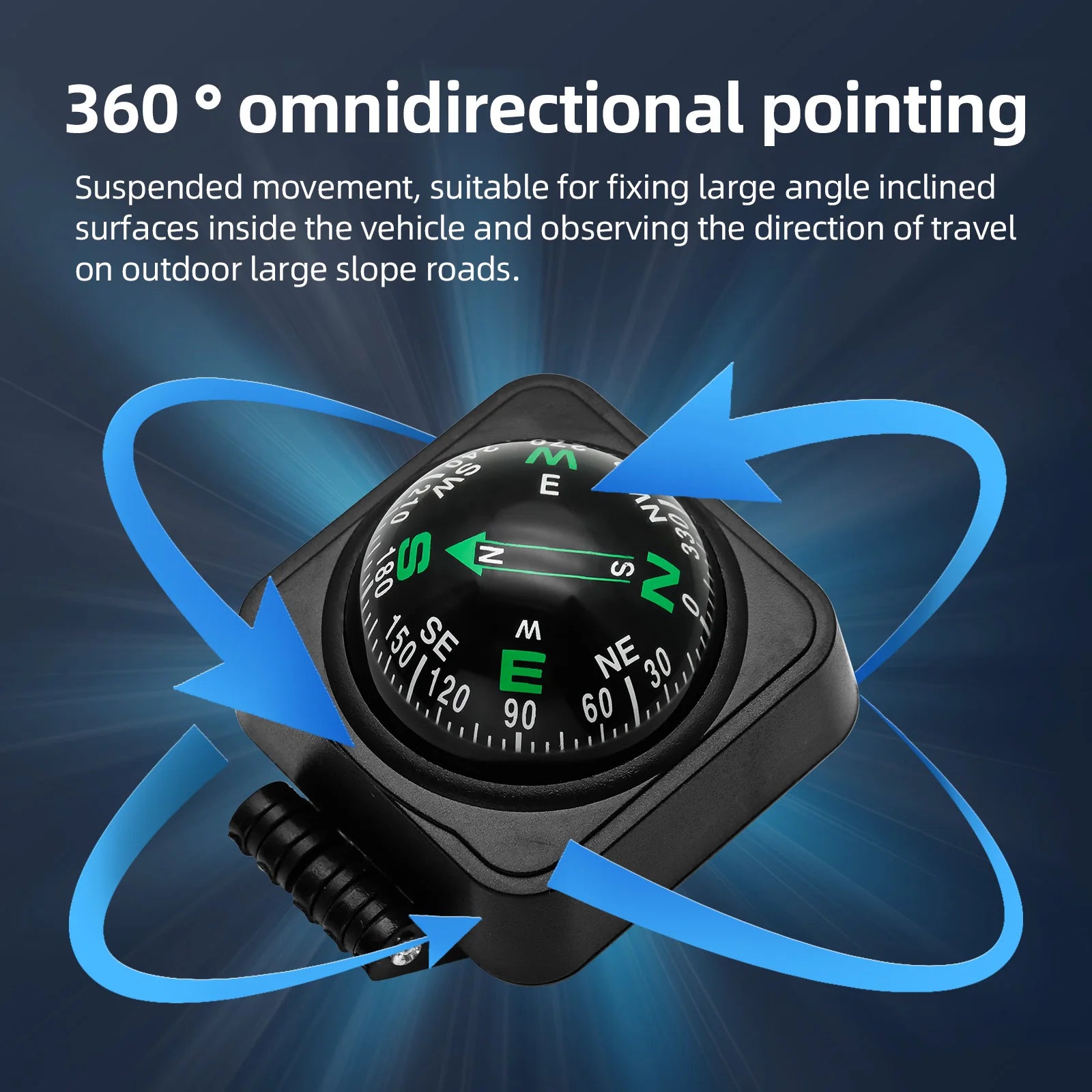 Portable Ball Compass for Car, Boat & Hiking