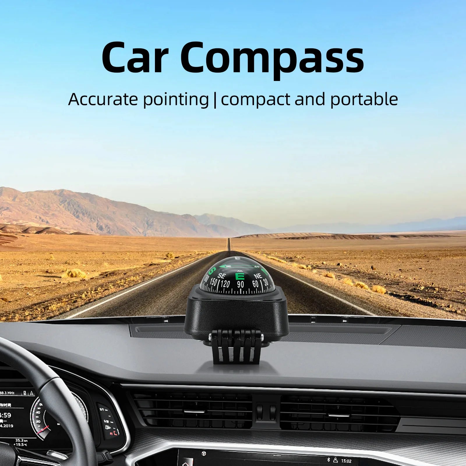 Portable Ball Compass for Car, Boat & Hiking