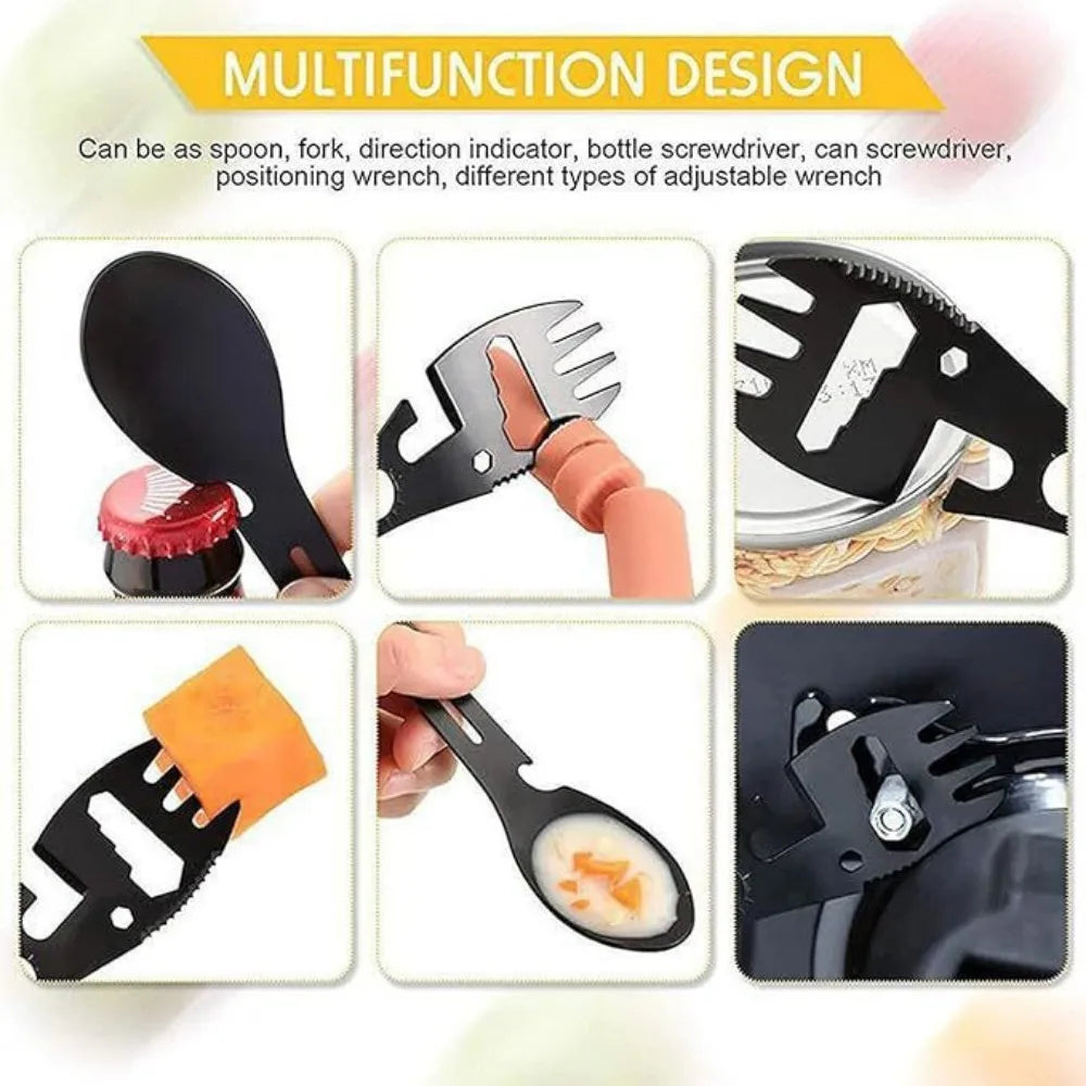 5-in-1 Stainless Steel Camp Utensil Set