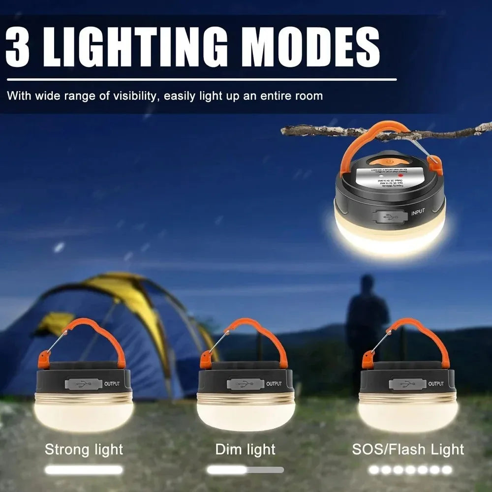 LED Lantern Portable Camping Light 3 Lighting Modes Camplights Hanging Outdoor Tent Home Emergency Lamp with Magnet