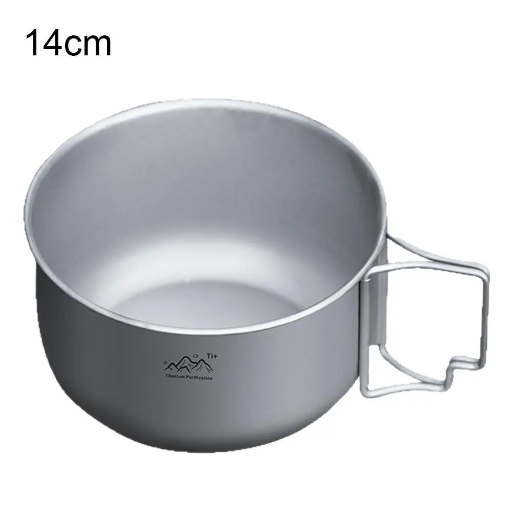 Titanium Camping Pot Collapsible Lightweight Portable Soup Pot For Outdoor Backpacking Hiking Cooking