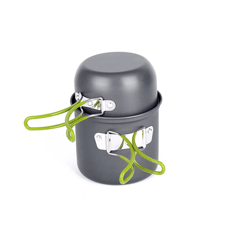 Ultralight Camping Pot Set: Camping Cookware Mess Kit (Outdoor Cooking Tableware) – for Hiking, Trekking, Picnic, Fishing, Mount