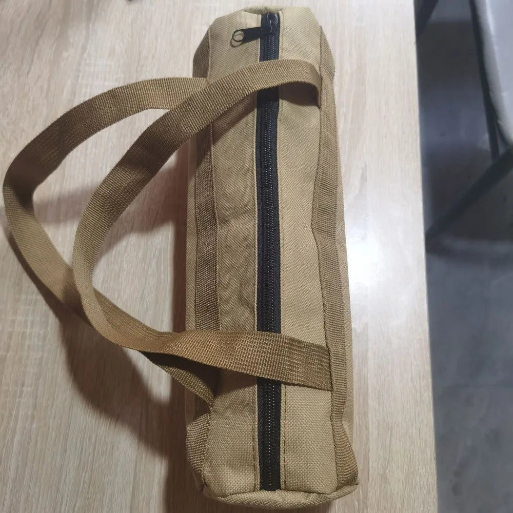 Camping Tools Storage Bag Large Capacity Cylinder Tent Stake Bag Lightweight Tent Peg Ground Nail Holder Bag for Outdoor Camping