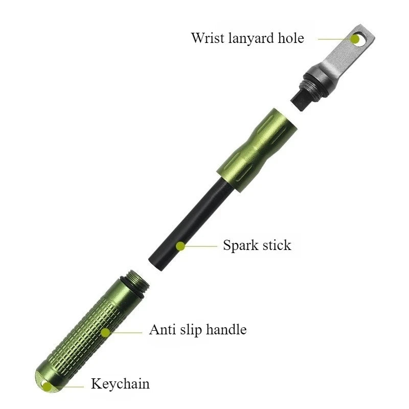 Waterproof Flint Fire Starter — Survival Fire Rod