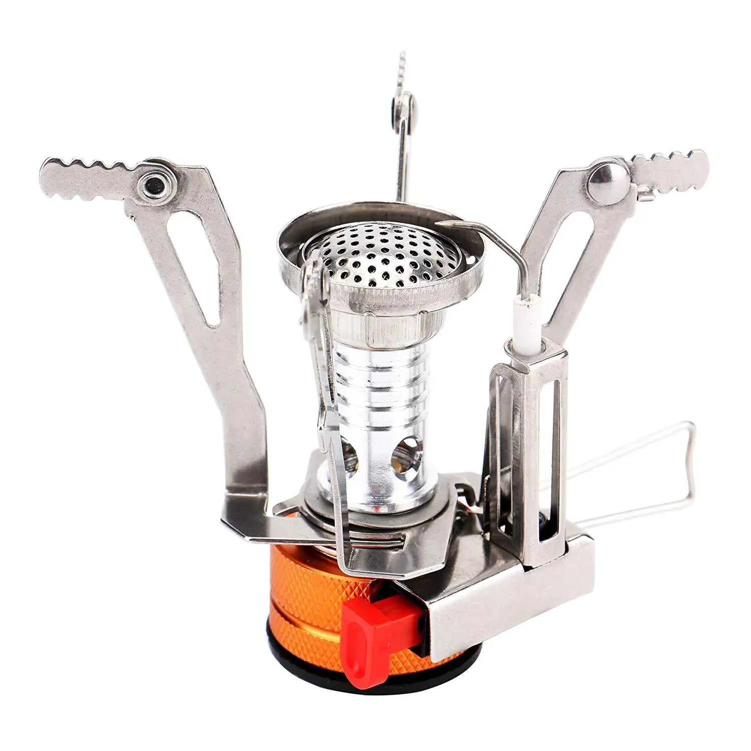Portable All in One Camping Stove with Converter Compact Lightweight Outdoor Cooking Gear for Hiking Backpacking