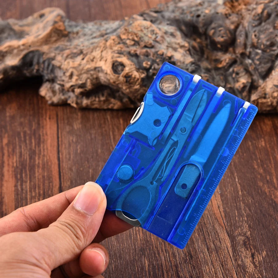 12 In 1 Portable Hiking Cards Pocket Credit Card Portable Multi Tools Outdoor Survival Camping Equipment EDC Tool Gear Gift