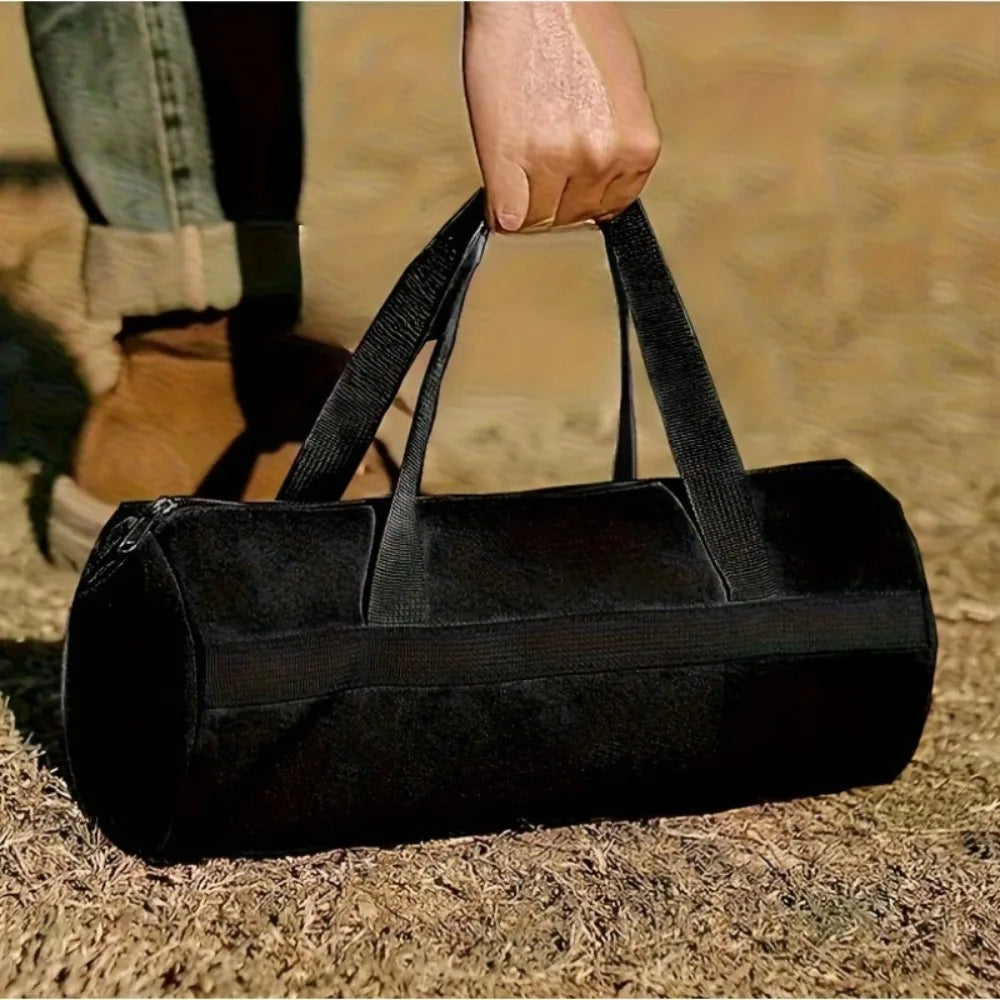 Camping Tools Storage Bag Large Capacity Cylinder Tent Stake Bag Lightweight Tent Peg Ground Nail Holder Bag for Outdoor Camping