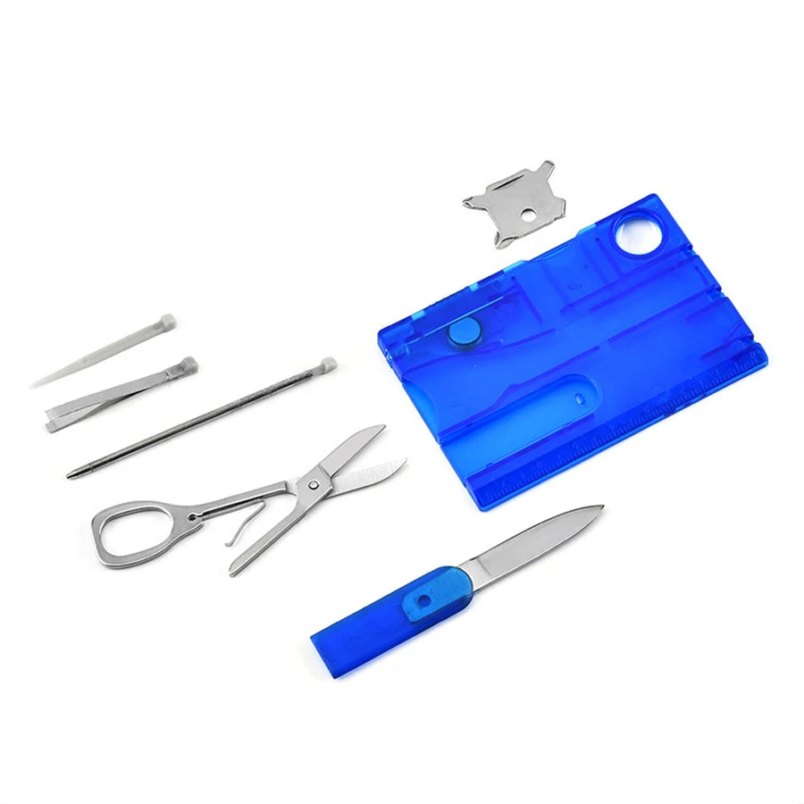 12 In 1 Portable Hiking Cards Pocket Credit Card Portable Multi Tools Outdoor Survival Camping Equipment EDC Tool Gear Gift