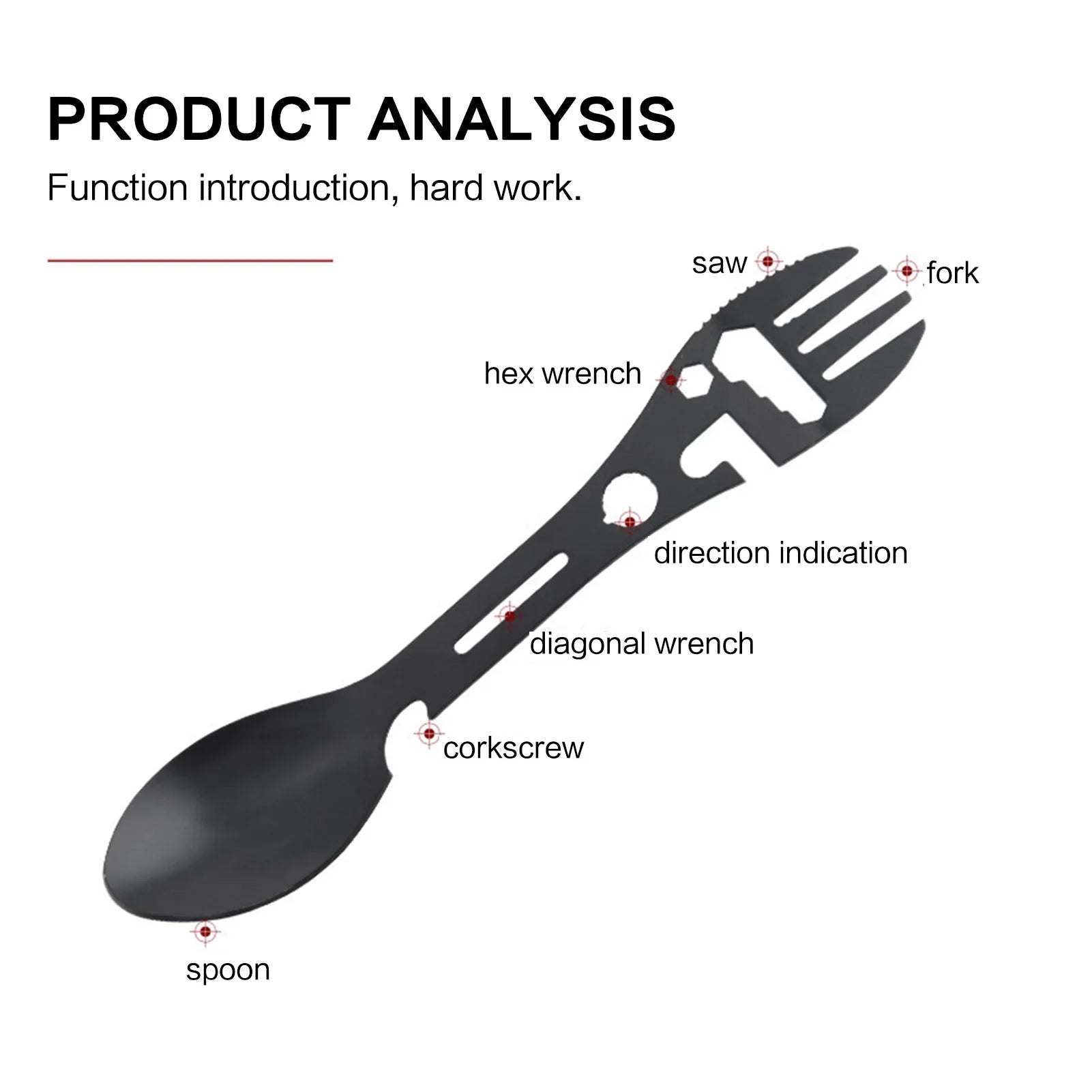 5-in-1 Stainless Steel Camp Utensil Set