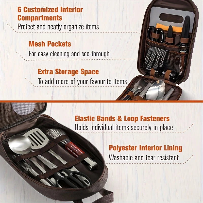 Camp Kitchen Utensil Organizer Bag