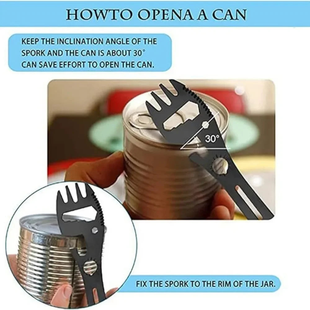 5-in-1 Stainless Steel Camp Utensil Set