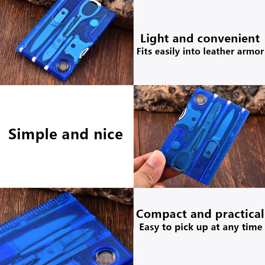 12 In 1 Portable Hiking Cards Pocket Credit Card Portable Multi Tools Outdoor Survival Camping Equipment EDC Tool Gear Gift