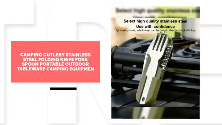 Camping Cutlery Stainless Steel Folding Knife Fork Spoon Portable Outdoor Tableware Camping Equipmen by@Outfy